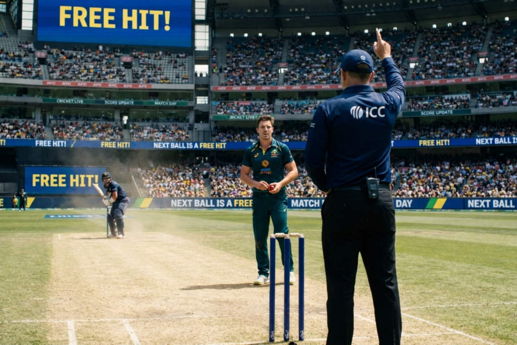 Free Hit in Cricket Rules and exmaples